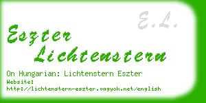 eszter lichtenstern business card